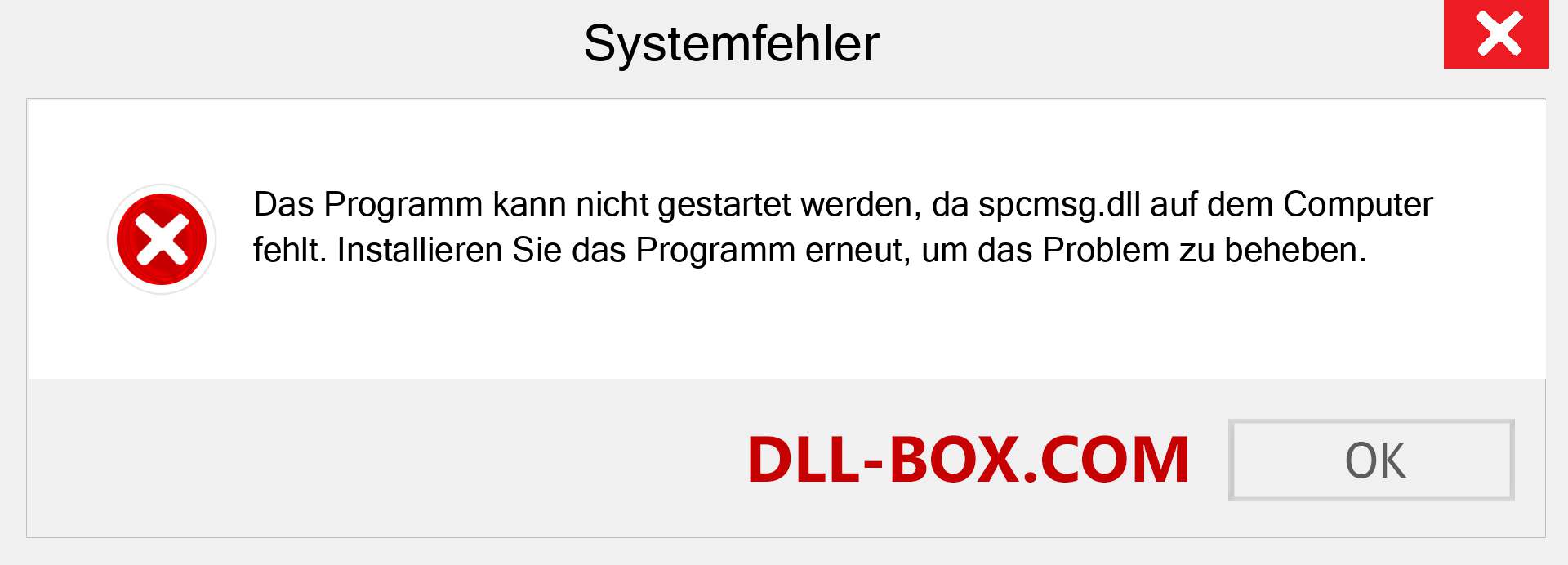 spcmsg.dll-Datei fehlt?. Download für Windows 7, 8, 10 - Fix spcmsg dll Missing Error unter Windows, Fotos, Bildern